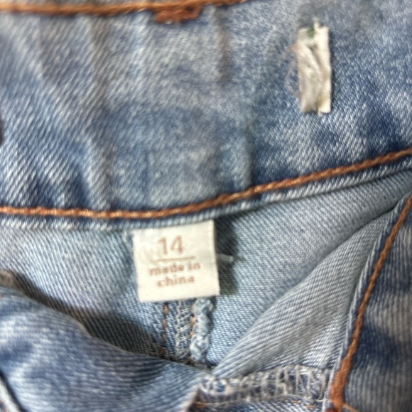 Denim Maxi skirt in size 14. EUC. Cotton Blend, back Slit. - Picture 3 of 8